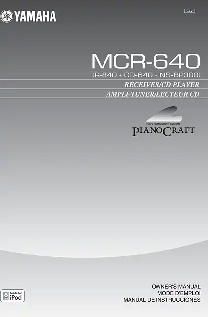 yamaha雅马哈MCR-640 OWNER’S MANUAL